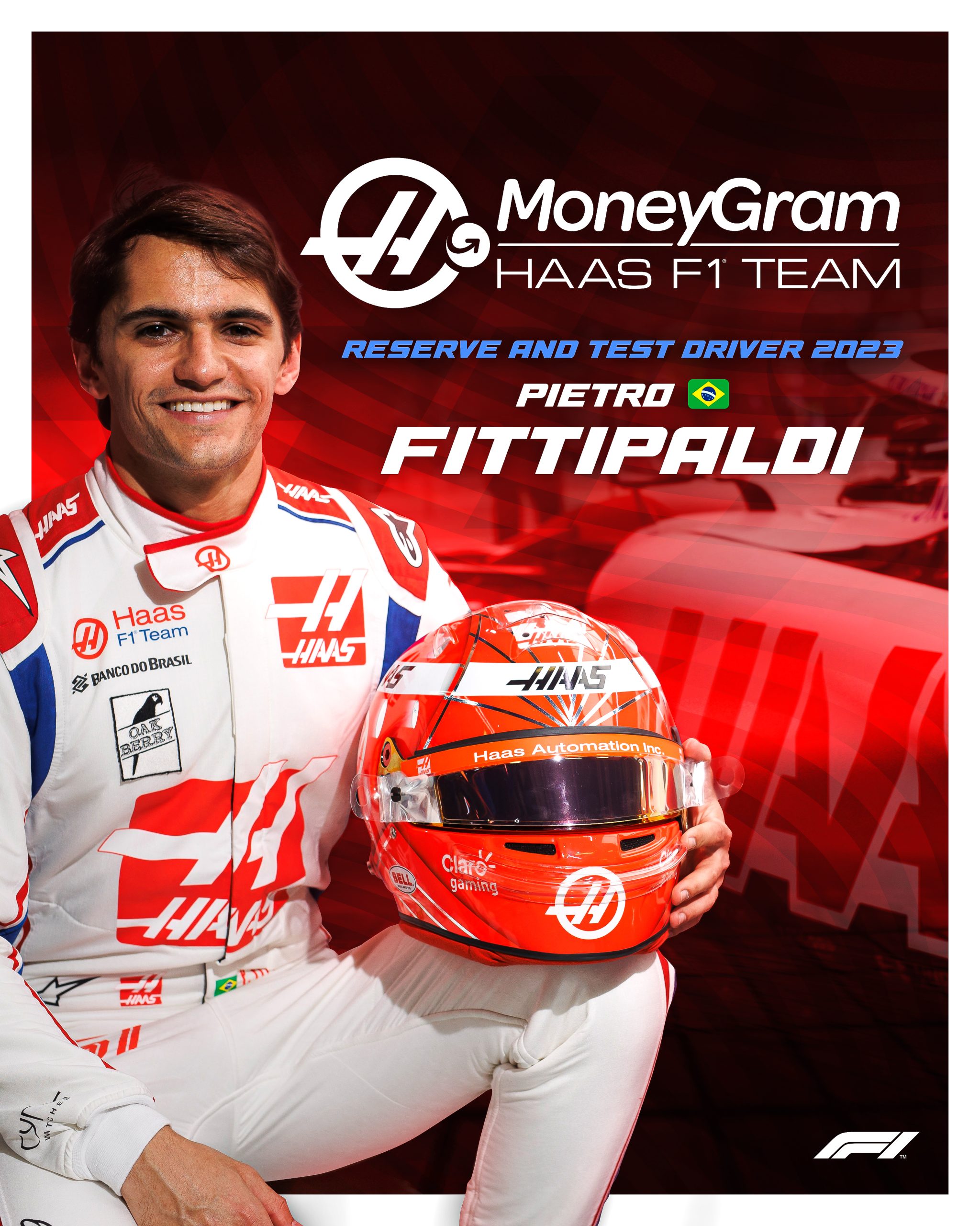 Haas confirma Pietro Fittipaldi em treinos livres no México e em Abu Dabi