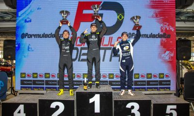 O pódio completo da corrida deste domingo (Edmar Salguero)