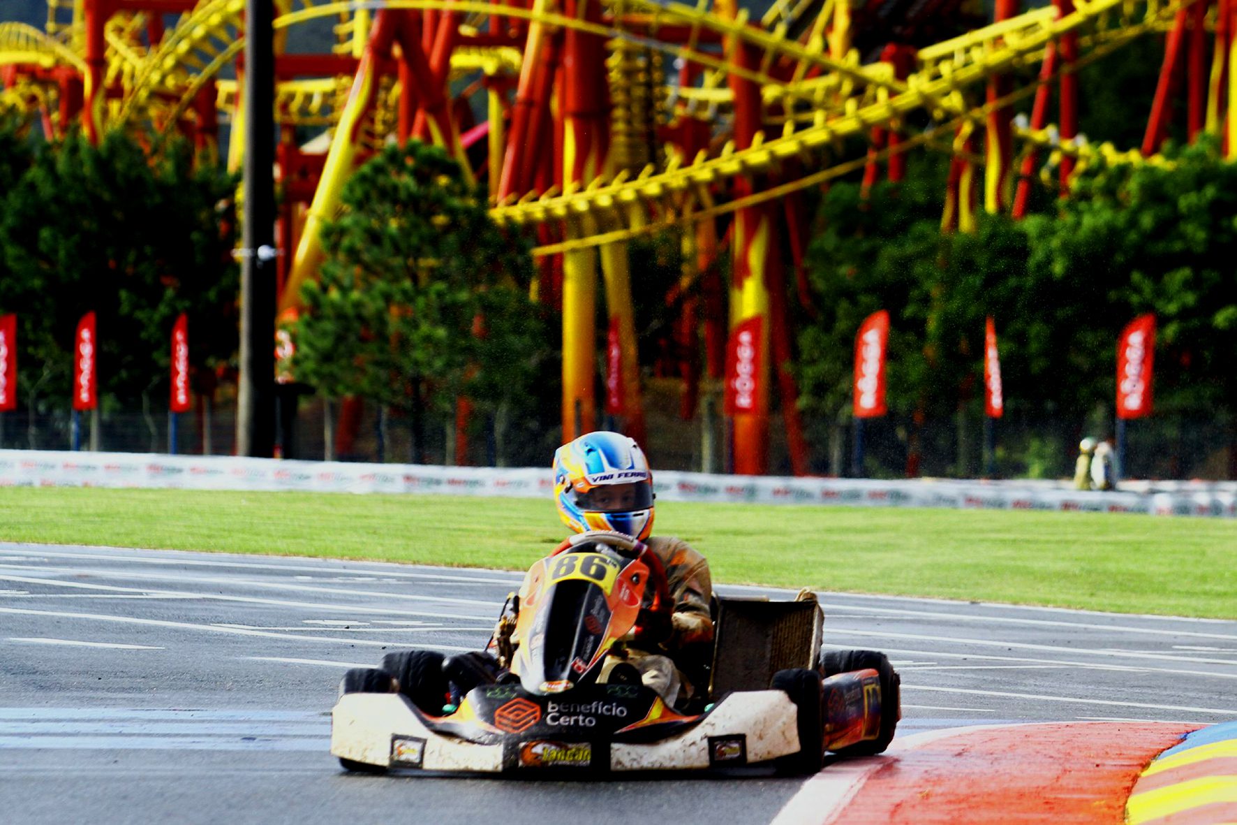 Vini Ferro conquistou a pole position no Kartódromo Beto Carrero (Foto: Cristina Trevisan/Planet Kart Imag)