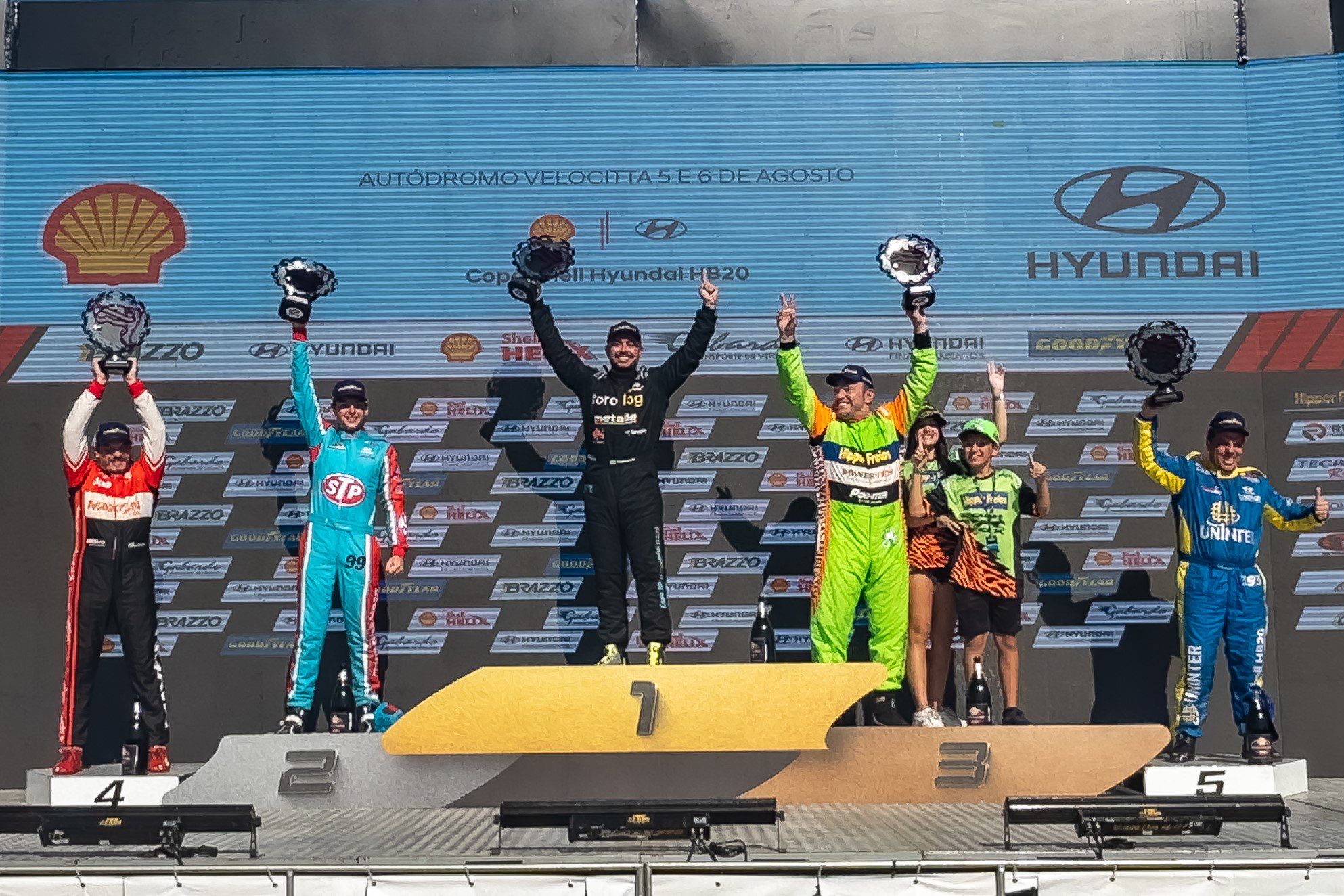 Pódio da Super (Renato Mafra/Copa Shell Hyundai HB20)