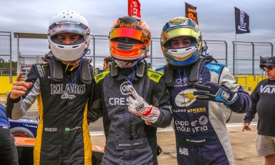 Leo (à direita), com Vinicius Mercez (esq) e Dudu Araujo (centro) (Edmar Salguero)