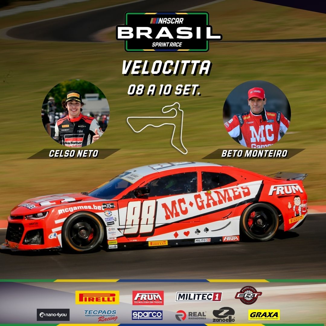 Celso Neto e Beto Monteiro revezarão o carro #88 da NASCAR Brasil (Divulgação)