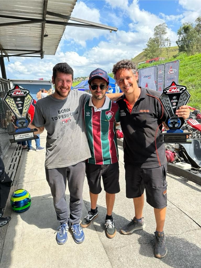 Júnior Feijó, Olin Galli e Eduardo Dieter (Arquivo do piloto)