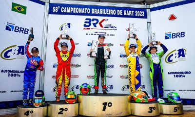 Rafael Busato (ao centro) (KMCom / DarkSide Karts)