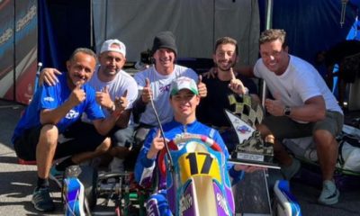 Artur Hoff e equipe comemoram o título em Interlagos (Arquivo do piloto)
