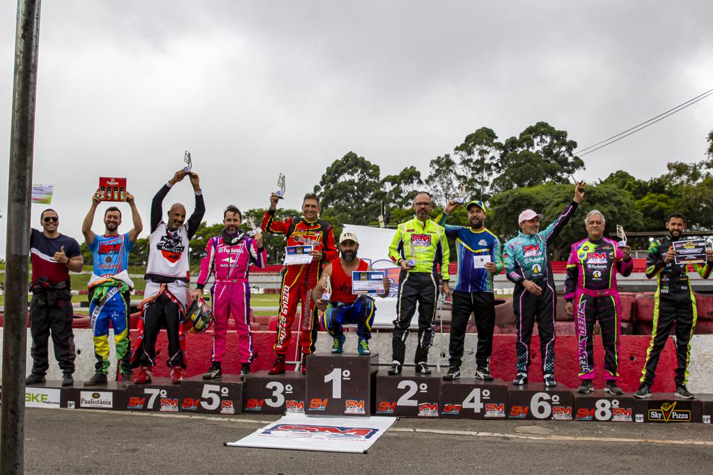 Pódio da Sênior (Foto: Caio Leal/Clicados no Kart)