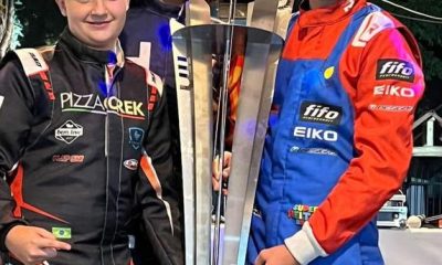 Eduardo Pagliaro, Gabriel Fernandes e Heitor Dall´Agnol (Arquivo Mega Kart)