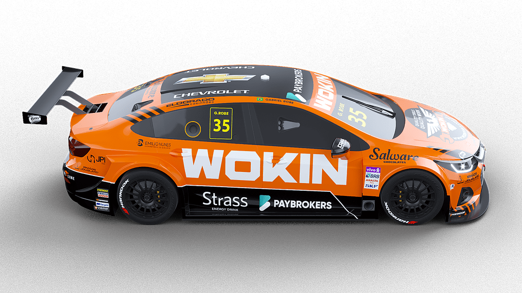 Gabriel Robe vai correr na Stock Car com carro pintado em laranja e preto (Divulgação/WOKIN Garra Racing)