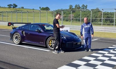 Gerson Campos e Rubens Barrichello com o Porsche 911 GT2 RS com kit Manthey (Stuttgart Porsche/Luiz Alberto Pandini)