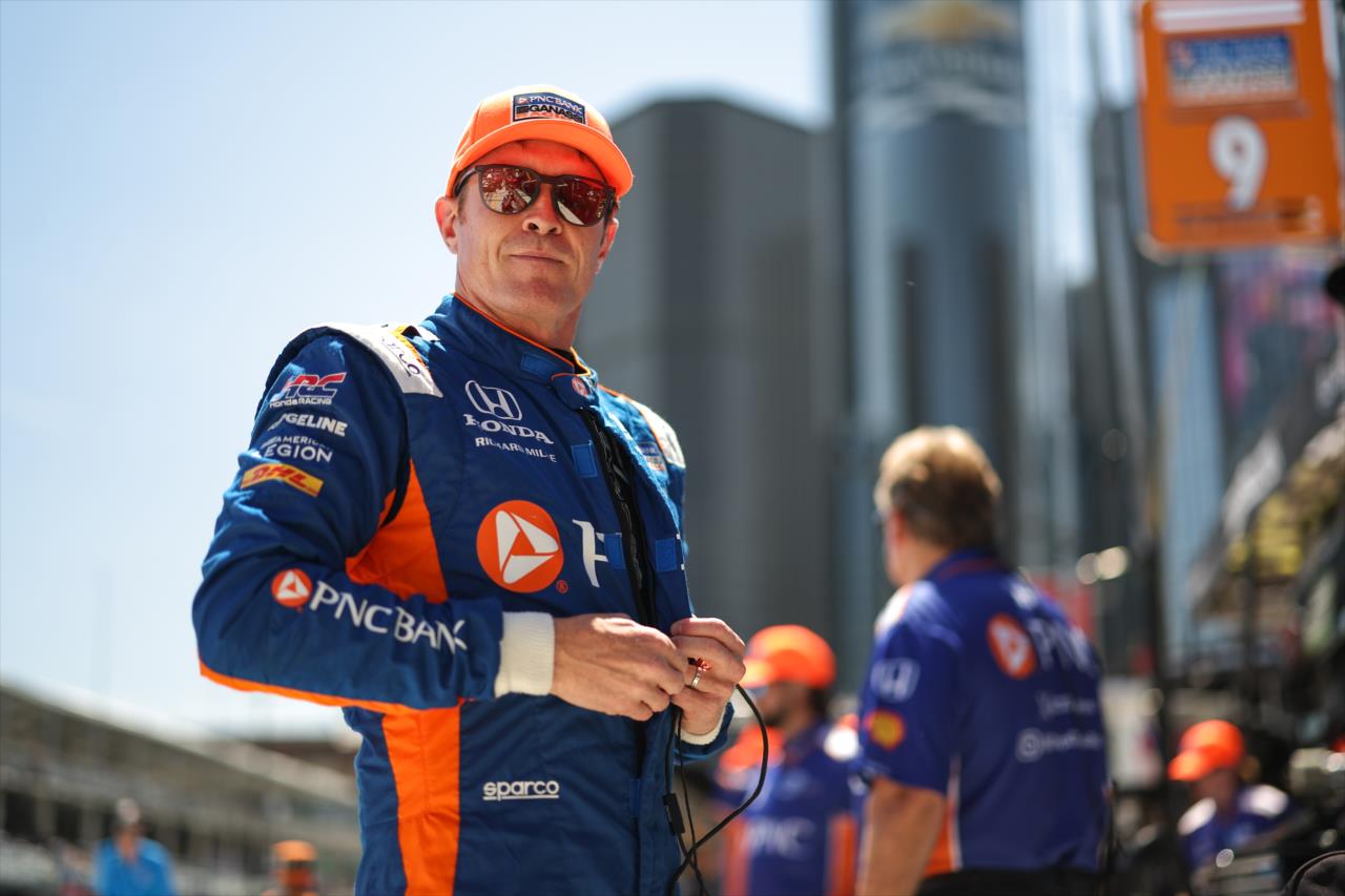 Scott Dixon após a classificação do GP de Detroit. Foto/ Reprodução: Chris Owens/ IndyCar