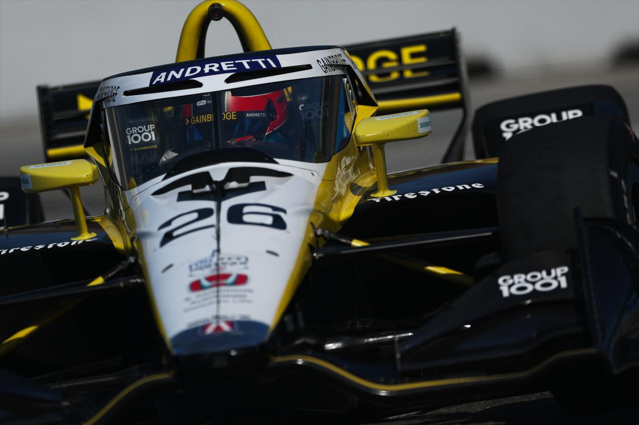 Colton Herta a bordo do #26 da Andretti. Foto/Reprodução: Chris Owens/IndyCar