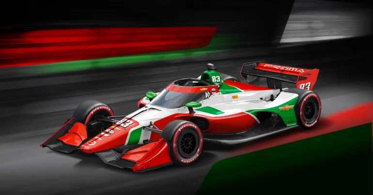 Protótipo do carro da PREMA na Indy. Foto/Reprodução: PREMA Racing