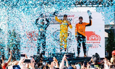 Pódio do GP de Monterrey. Foto/Reprodução: Joe Skibinski/ IndyCar