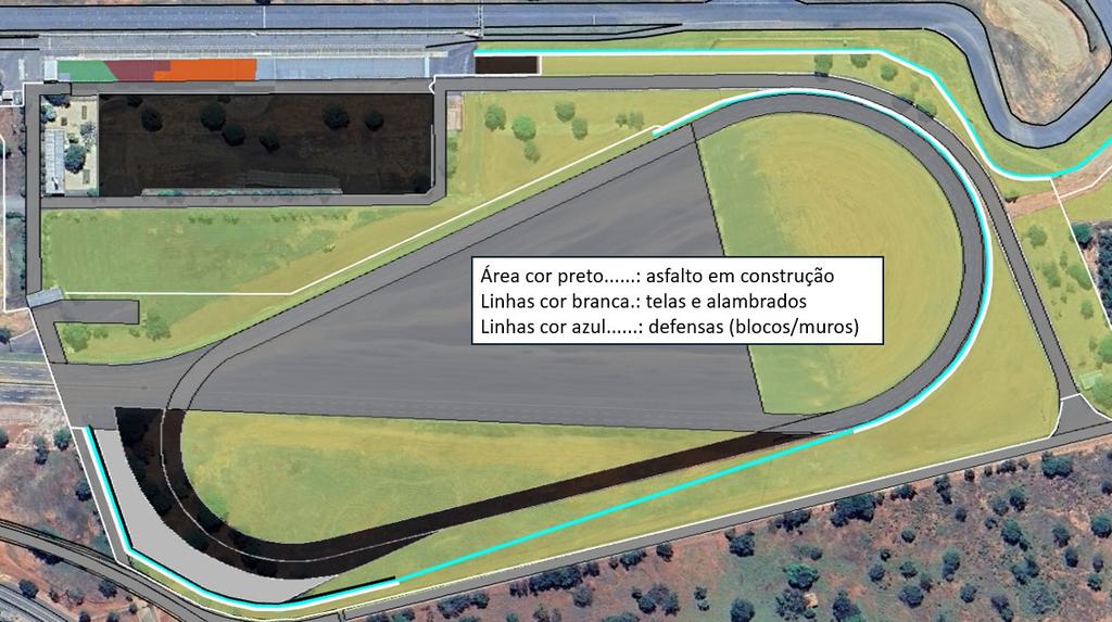 Layout do traçado Oval de Curvelo (MG) com 1.150 metros de extensão (Divulgação)