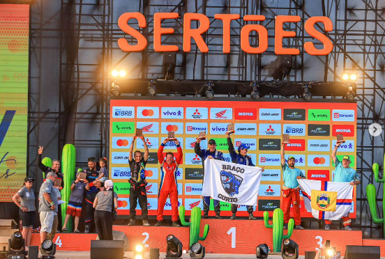 Pódio do Sertões 2022, Otávio Enz e Rodrigo Khezam em terceiro lugar (Fotop)
