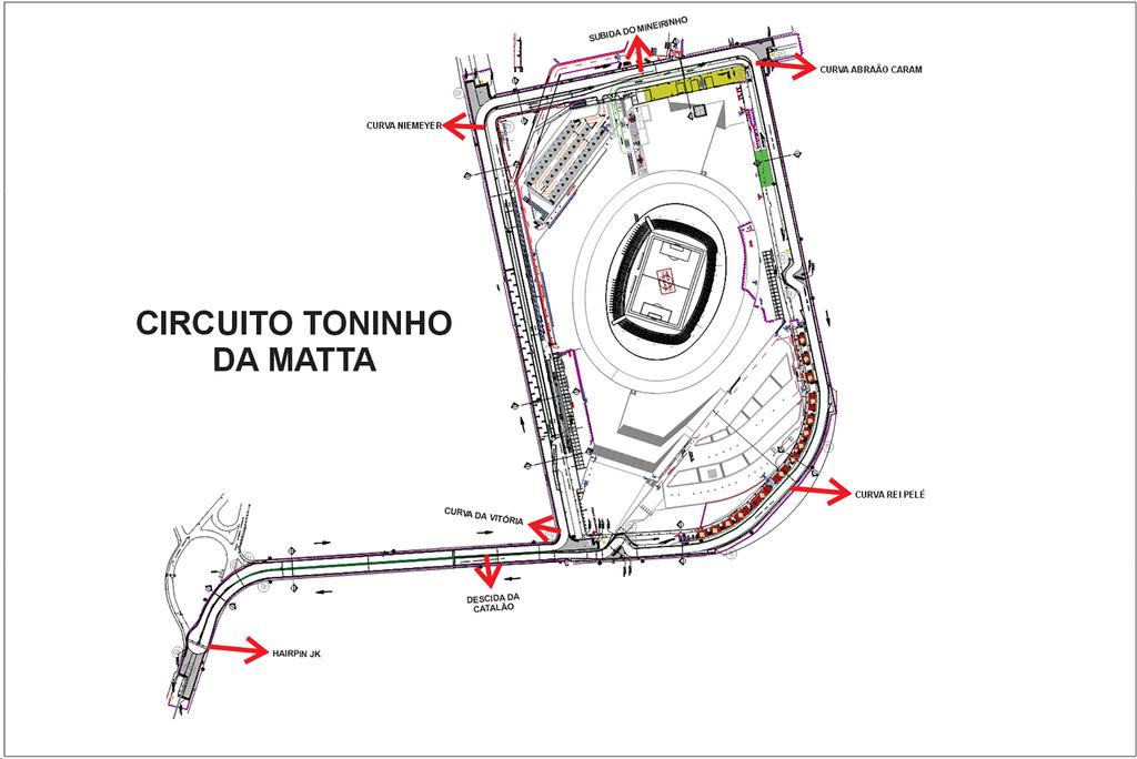 Traçado oficial do Circuito Toninho da Matta (Divulgação)