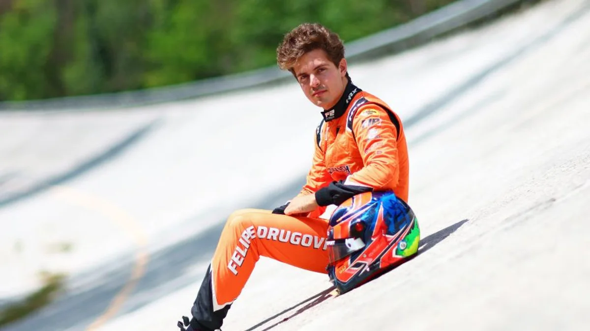Felipe Drugovich após o título da Fórmula 2. Foto/Reprodução: Getty Images/ F2