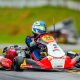 O kart de Miguel Silva está bem acertado para a pista do Kartódromo Speedland (Foto: Leonardo Dias)