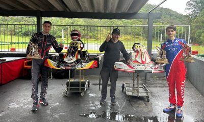 Bruno Souza, o preparador Ribeiro e Bernardo Haydn em Aldeia da Serra (Concept Kart)