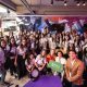 2023: Aurelia Nobels, Giovanni Guerra e Fabiana Eclestone no box da Mercedes (Victor Eleutério/CFA)