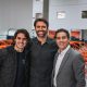 Enzo Bortoleto, Átila Abreu e Lincoln Oliveira na fábrica da Audacetech (Pedro Albertoni/Vicar)