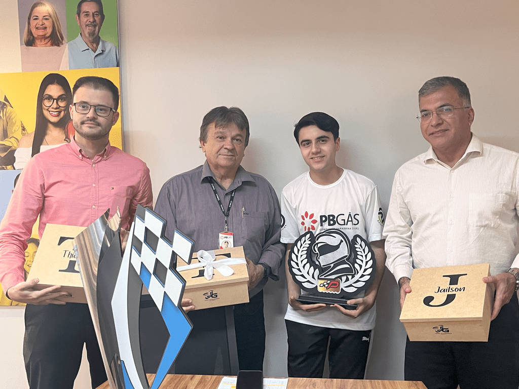 Time da PB Gás: Thiago Romero, Jailson Galvão João Guimarães e Fábio Mariz Maia (Divulgação)