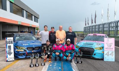 Pilotos da Eurobike com Né e Tiel Andrade, chefes da equipe MC Tubarão (Rafa Catelan/Eurobike)