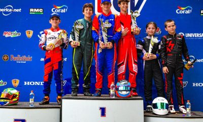 Francisco Rocha no pódo da Mini Max (KMCom / DarkSide Karts)