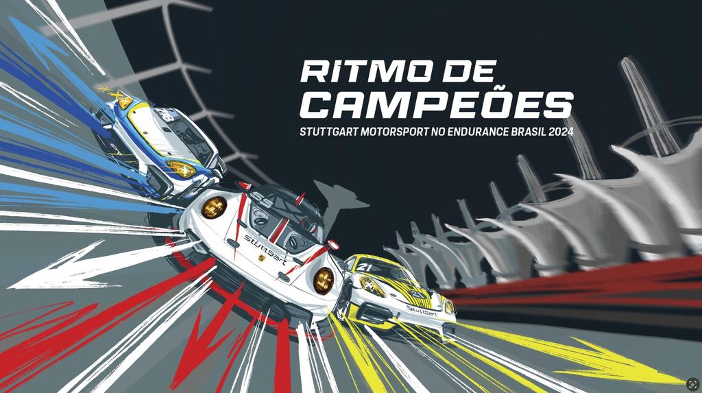 Cartaz promocional de "Ritmo de Campeões" (Stuttgart Motorsport)