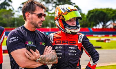 Rafael ao lado do pai (KMCom / DarkSide Karts)