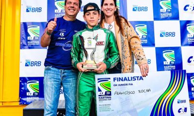 Francisco com seus pais (KMCom / DarkSide Karts)