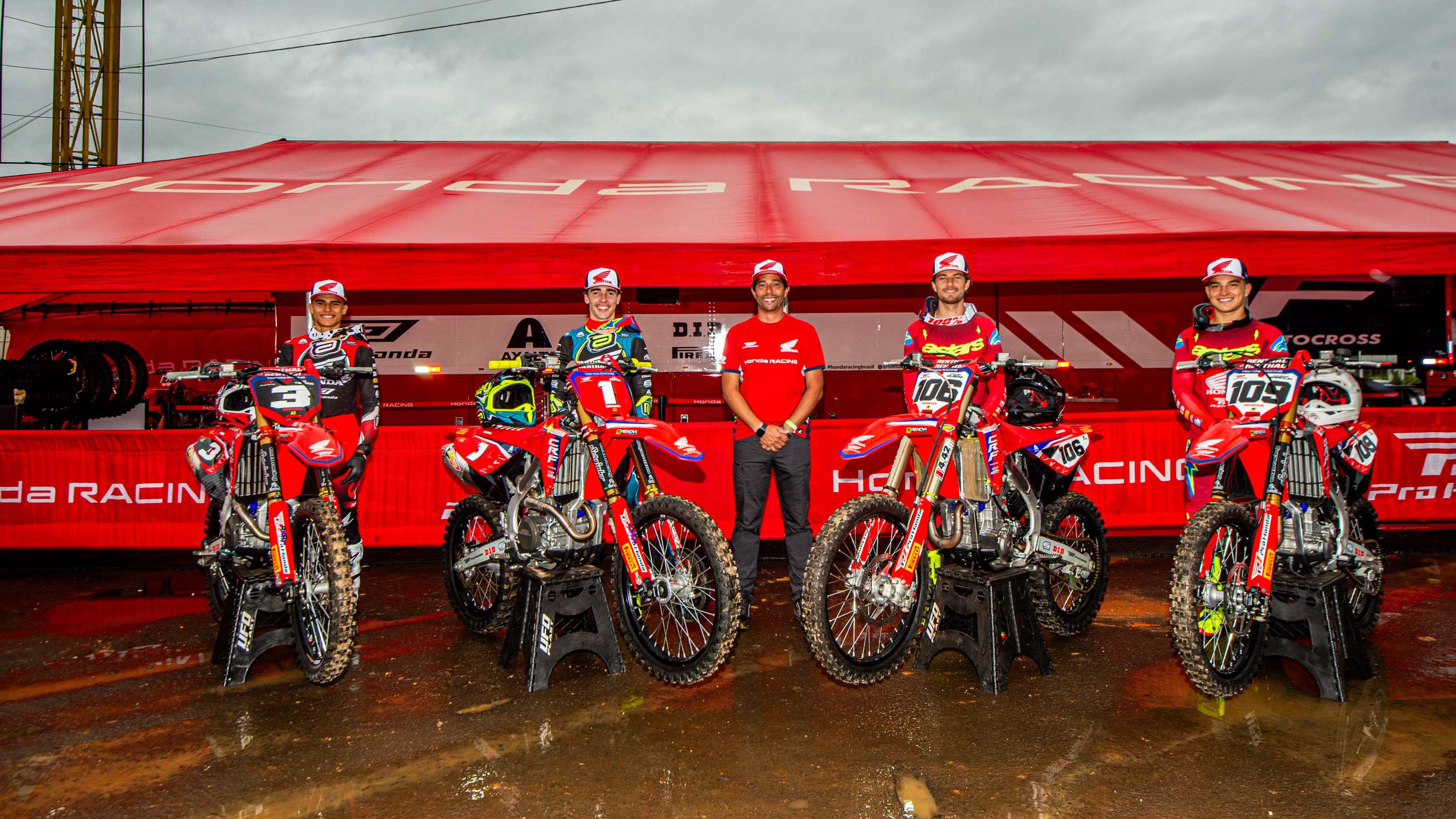 Equipe Honda Racing de Motocross está pronta para acelerar na abertura do MX1 GP Brasil 2025, em Ponta Grossa (PR). Crédito: Ney Evangelista/Mundo Press