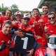 Guilherme Brito e equipe Honda Racing comemoram vitória na classe principal do SuperBike Brasil 2025. Crédito: J Capreti/Mundo Press