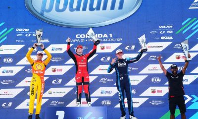 O pódio da Corrida 1 com Ciro Sobral no topo neste sábado (Luca Bassani)