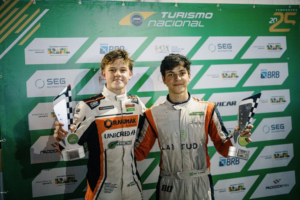 A nova geração na pole: Gabriel Moura e Augusto Sangalli brilham no Velopark (Marcelo Machado de Melo/Vicar)